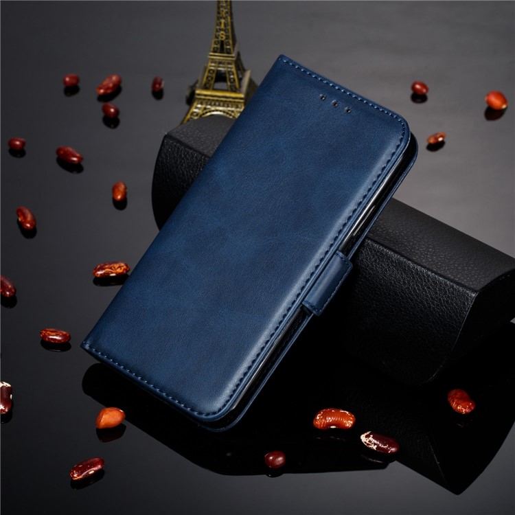 PU Leather Wallet Stand Flip Phone Case Cover for Samsung Galaxy A10e - Blue-13