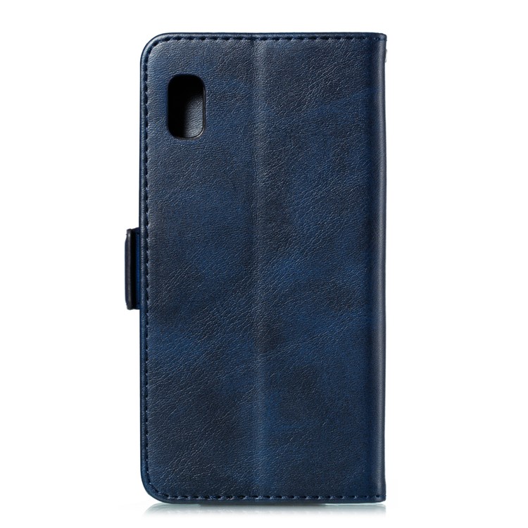 PU Leather Wallet Stand Flip Phone Case Cover for Samsung Galaxy A10e - Blue-3