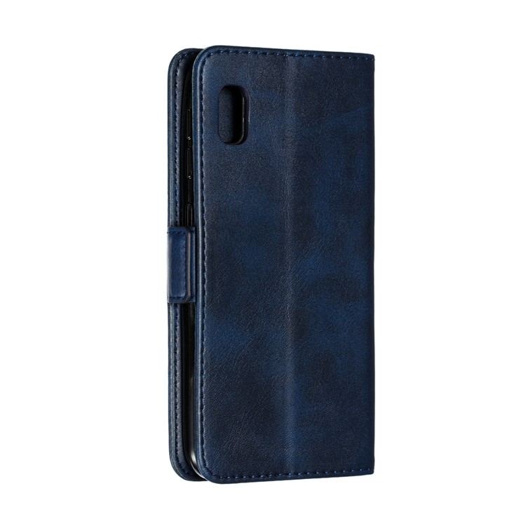PU Leather Wallet Stand Flip Phone Case Cover for Samsung Galaxy A10e - Blue-6