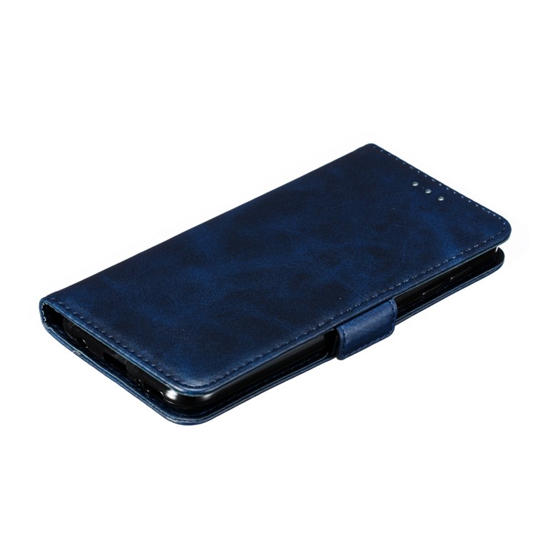 PU Leather Wallet Stand Flip Phone Case Cover for Samsung Galaxy A10e - Blue-8