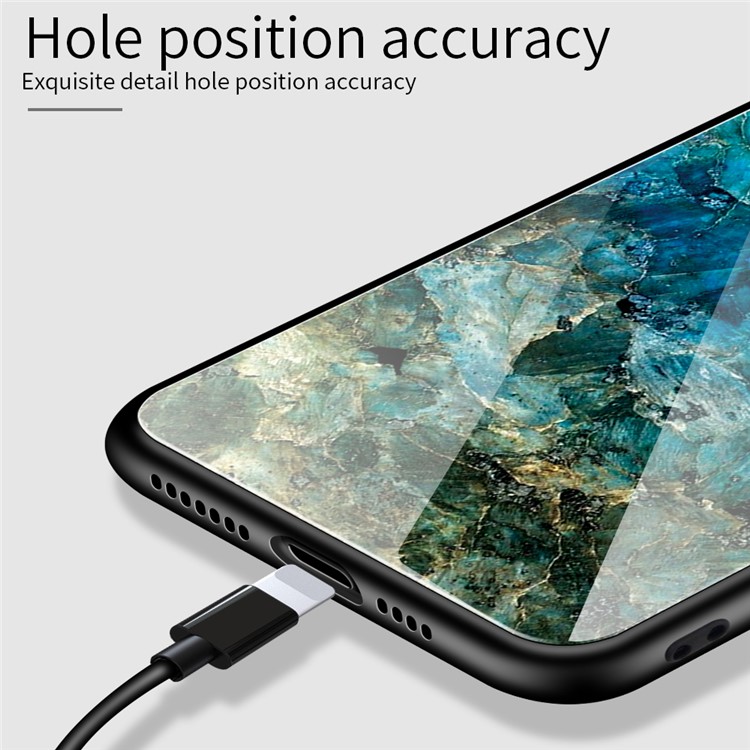 Gradient Color Tempered Glass + PC + TPU Hybrid Case Protectiion Phone Case Shell for Samsung Galaxy Note 10 / Note 10 5G - Emerald-2