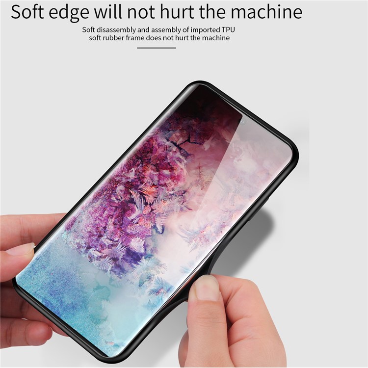 Gradient Color Tempered Glass + PC + TPU Hybrid Case Protectiion Phone Case Shell for Samsung Galaxy Note 10 / Note 10 5G - Emerald-3