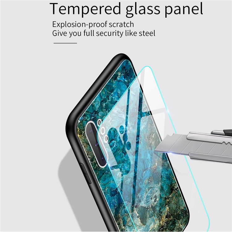 Gradient Color Tempered Glass + PC + TPU Hybrid Case Protectiion Phone Case Shell for Samsung Galaxy Note 10 / Note 10 5G - Emerald-4