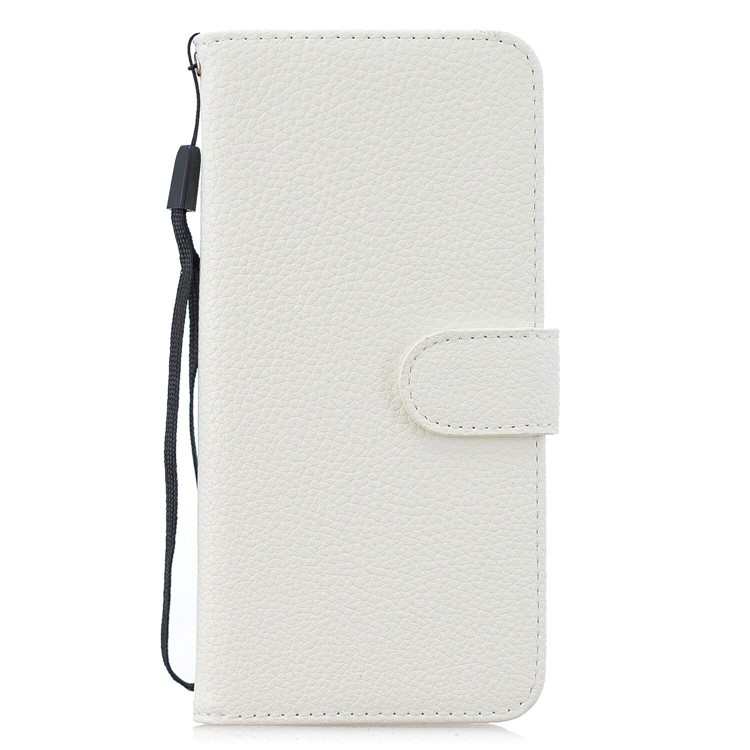 Litchi Skin Wallet Leather Stand Case for Samsung Galaxy A40 - White-2