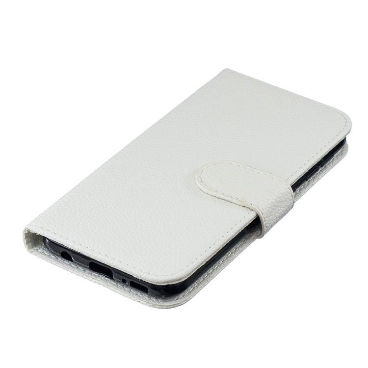 Litchi Skin Wallet Leather Stand Case for Samsung Galaxy A40 - White-7