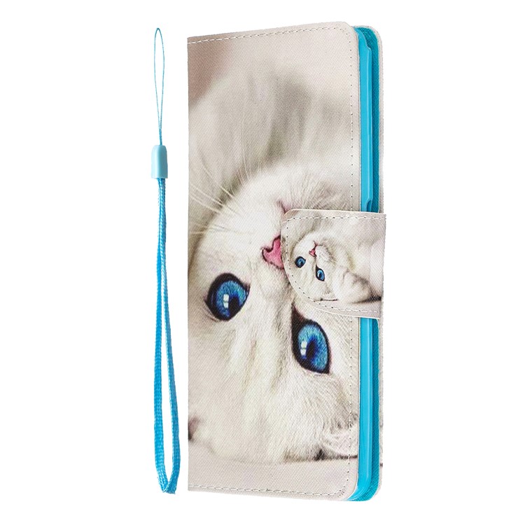 Pattern Printing Leather Wallet Case for Samsung Galaxy A80/A90 - Cat-3