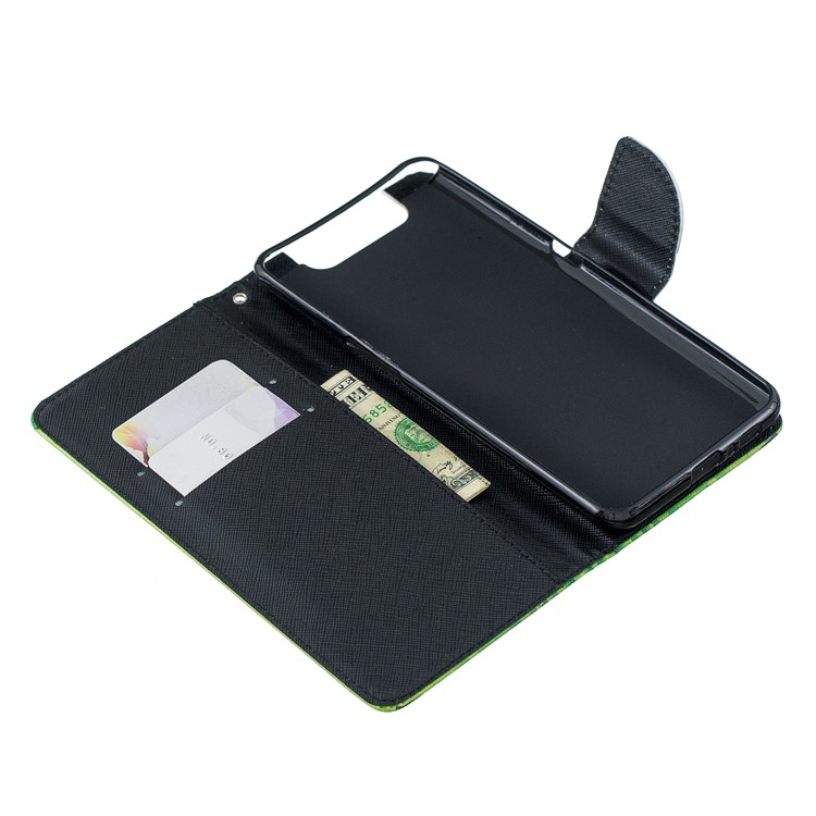Pattern Printing Leather Wallet Case for Samsung Galaxy A80/A90 - Panda-5