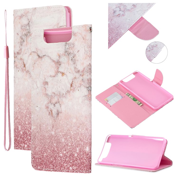 Pattern Printing Leather Wallet Case for Samsung Galaxy A80/A90 - Colorized Pattern-1