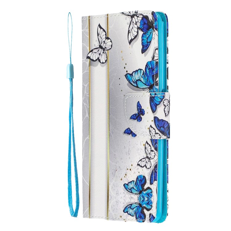 Pattern Printing Leather Wallet Case for Samsung Galaxy A80/A90 - Butterflies Pattern-3
