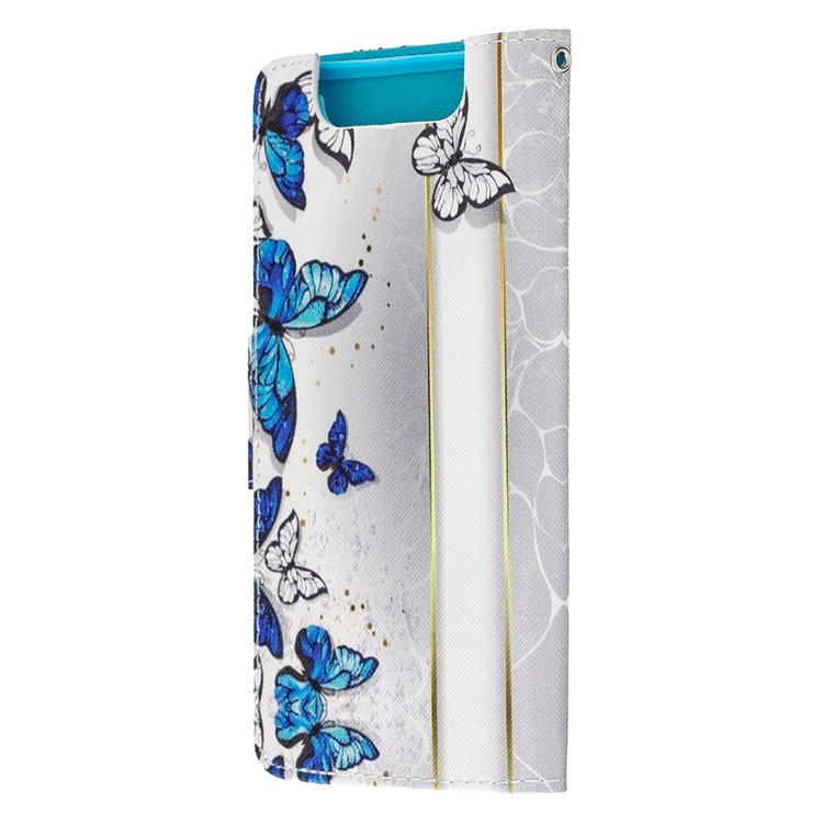 Pattern Printing Leather Wallet Case for Samsung Galaxy A80/A90 - Butterflies Pattern-4