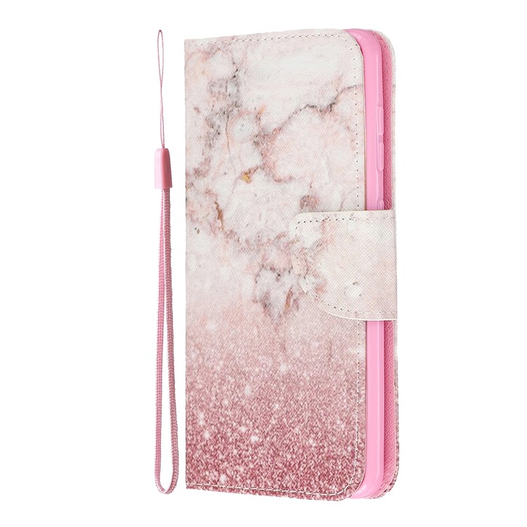 Pattern Printing Leather Wallet Case for Samsung Galaxy A60/M40 - Colorized Pattern-3