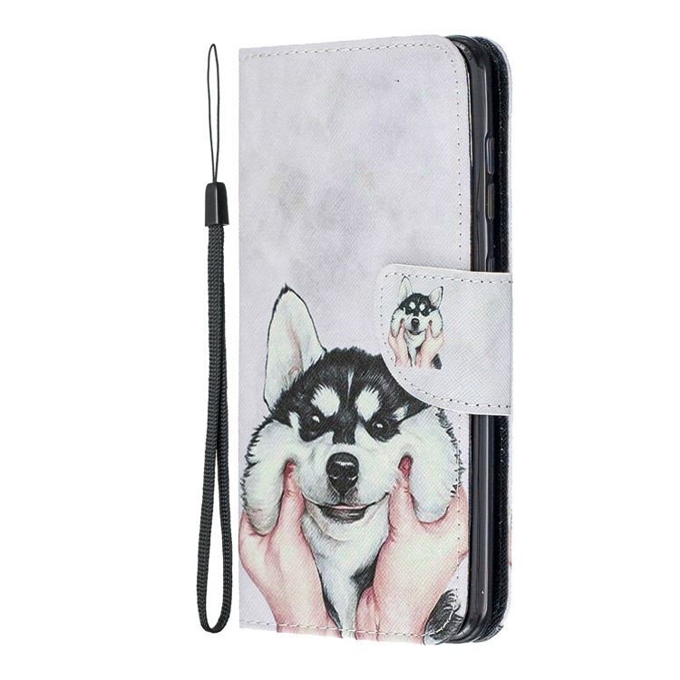 Pattern Printing Leather Wallet Case for Samsung Galaxy A60/M40 - Dog-3