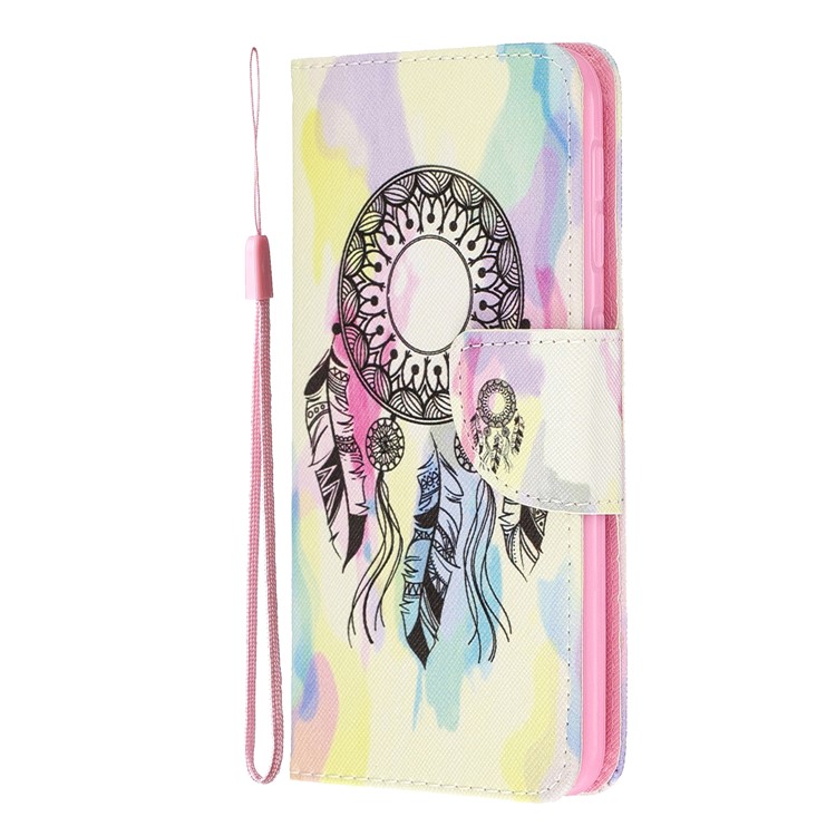 Pattern Printing Wallet Leather Case with Strap for Samsung Galaxy A20e / A10e / A202 / Jean2 - Dream Catcher-3