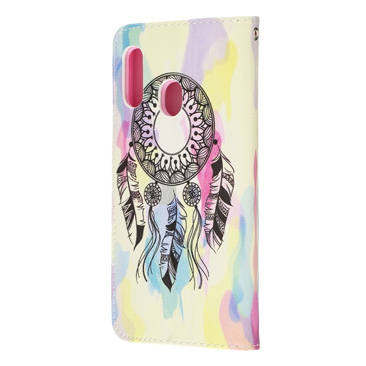 Pattern Printing Wallet Leather Case with Strap for Samsung Galaxy A20e / A10e / A202 / Jean2 - Dream Catcher-4