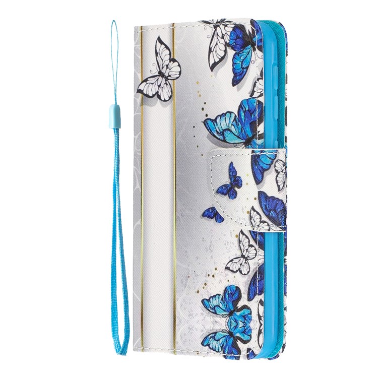 Pattern Printing Wallet Leather Case with Strap for Samsung Galaxy A20e / A10e / A202 / Jean2 - Butterflies-3