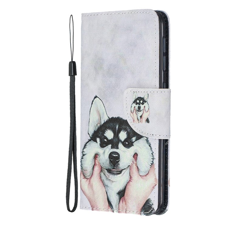 Pattern Printing Wallet Leather Case with Strap for Samsung Galaxy A20e / A10e / A202 / Jean2 - Dog-3