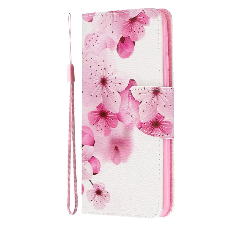 Pattern Printing Wallet Leather Case with Strap for Samsung Galaxy A20e / A10e / A202 / Jean2 - Rose Flowers-3