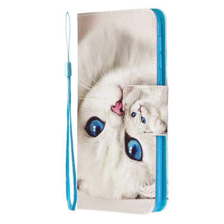 Pattern Printing Wallet Leather Case with Strap for Samsung Galaxy A20e / A10e / A202 / Jean2 - Cat Face-3