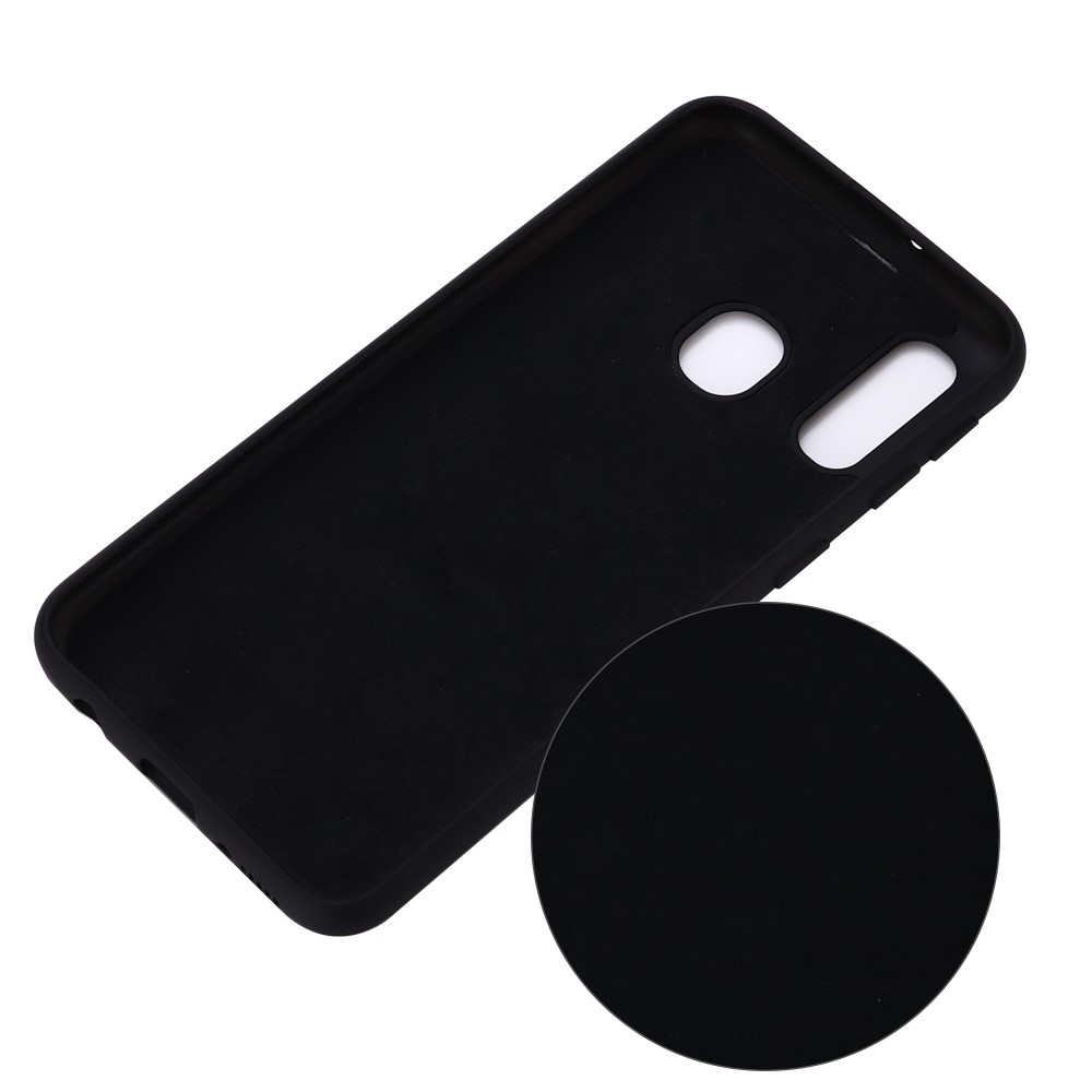 Funda De Silicona Líquida Para Samsung Galaxy A40 - Negro