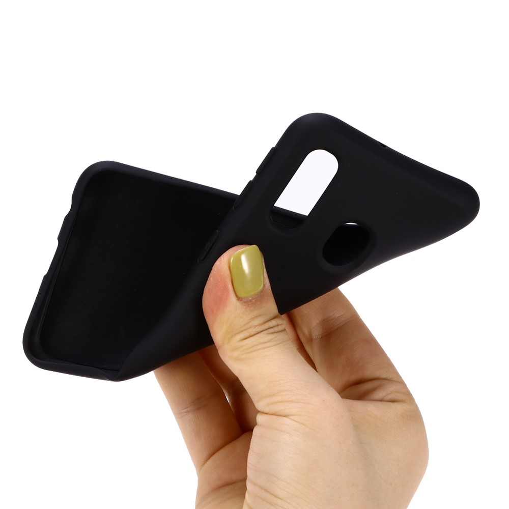 Custodia In Silicone Liquido Per Samsung Galaxy A40 - Nero