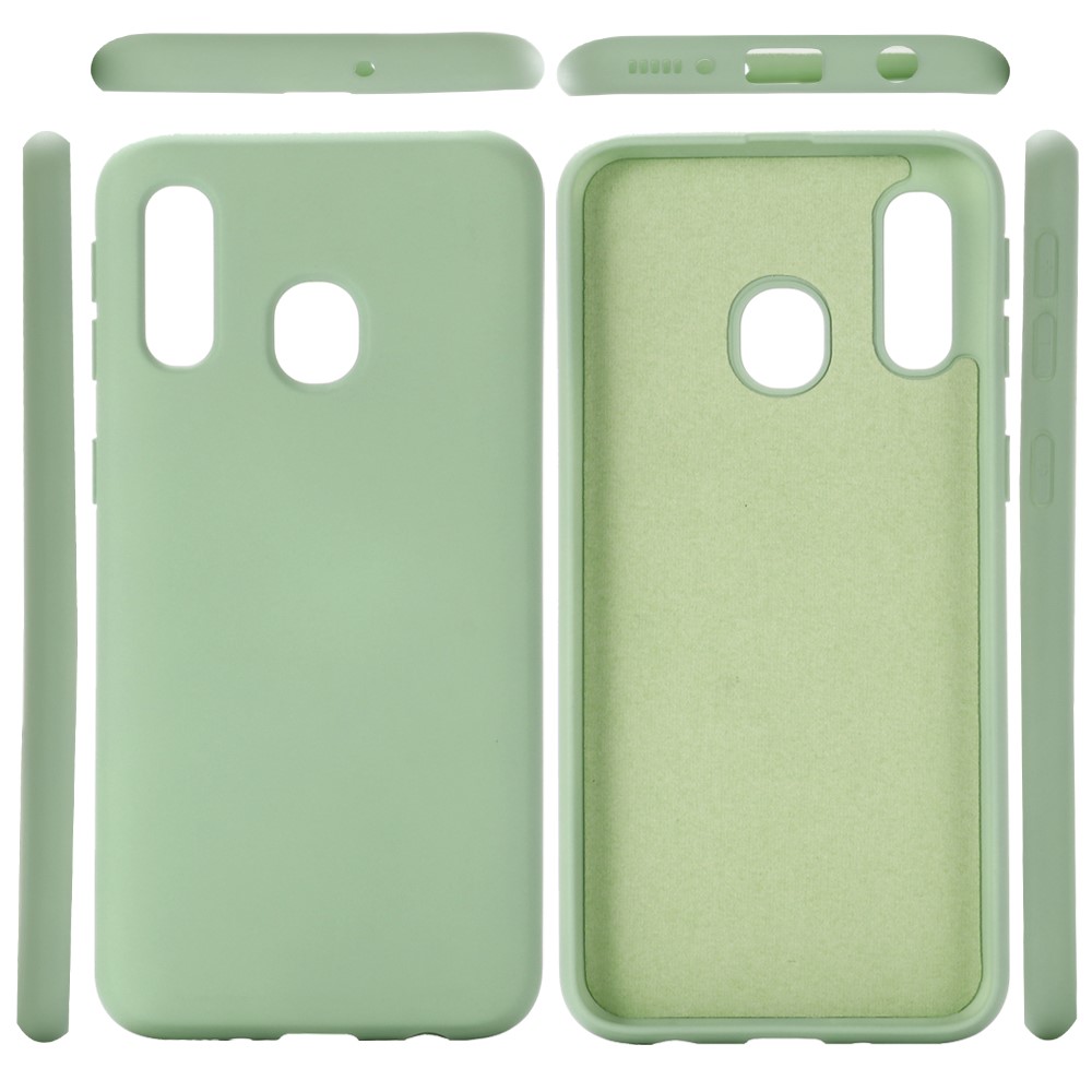 Liquid Silicone Case for Samsung Galaxy A40 - Green-2