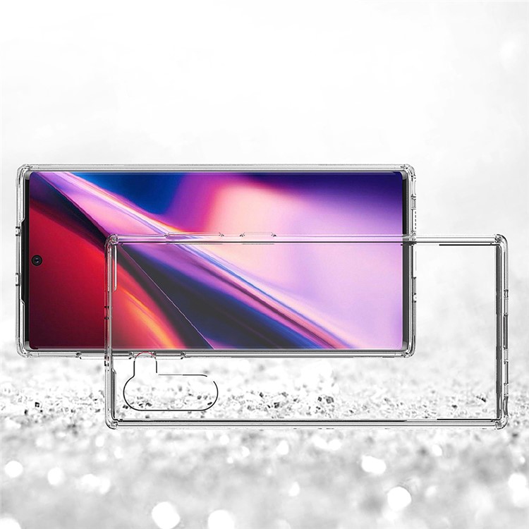 Clear Transparent Anti-scratch Acrylic + TPU Back Hybrid Cell Shell for Samsung Galaxy Note 10-10