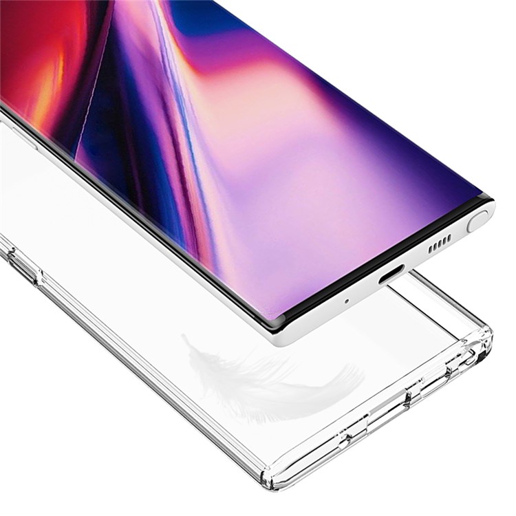 Clear Transparent Anti-scratch Acrylic + TPU Back Hybrid Cell Shell for Samsung Galaxy Note 10-8