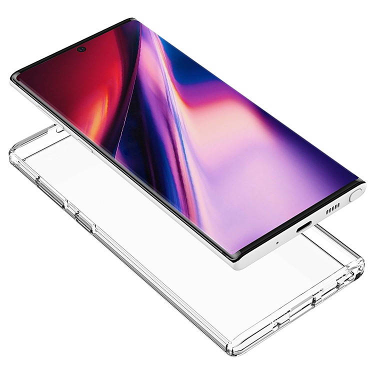 Clear Transparent Anti-scratch Acrylic + TPU Back Hybrid Cell Shell for Samsung Galaxy Note 10-9