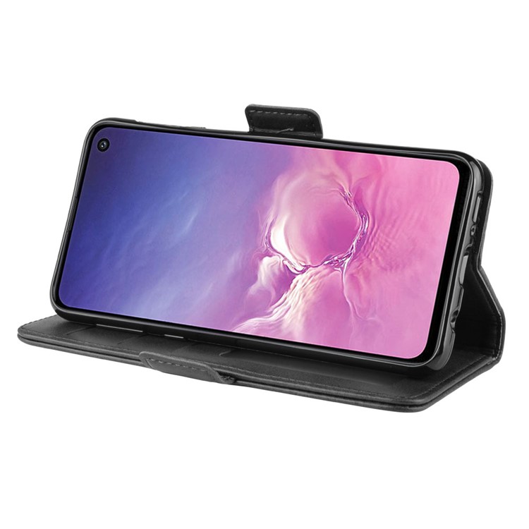 Magnet Adsorption Split Leather Wallet Cell Casing for Samsung Galaxy S10e - Black-6