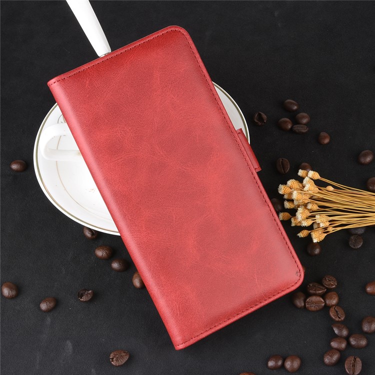 Magnet Adsorption Split Leather Wallet Cell Casing for Samsung Galaxy S10e - Red-7
