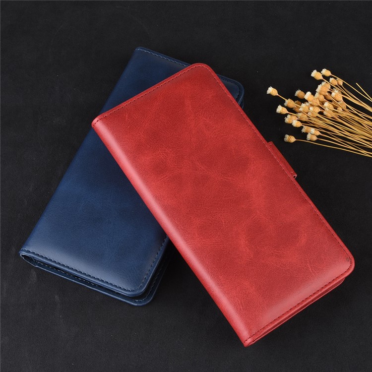 Magnet Adsorption Split Leather Wallet Cell Casing for Samsung Galaxy S10e - Red-8