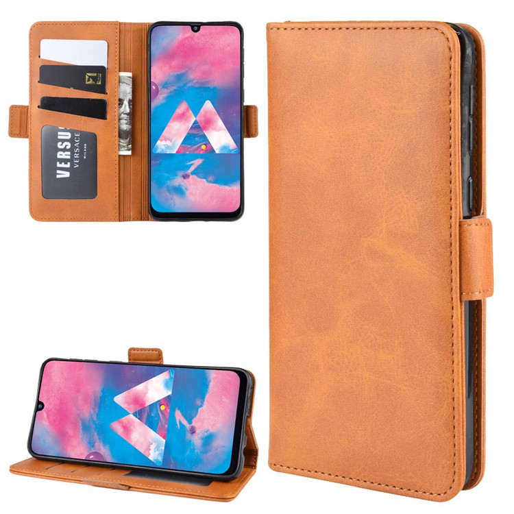 

Кожаный Адсорбирующий Кожух Клетки Для Samsung Galaxy M30 / A40s (Китай) - Коричневый, Galaxy M30