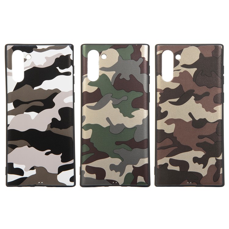 Camouflage Pattern TPU Shell Case for Samsung Galaxy Note 10 - White-6