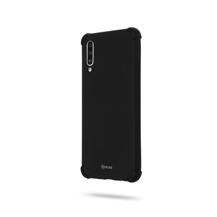 ROAR Анти-капли Миндальное Покрытие Стиль ТПУ Сотовый Телефон Для Samsung Galaxy A70 - Черный-2