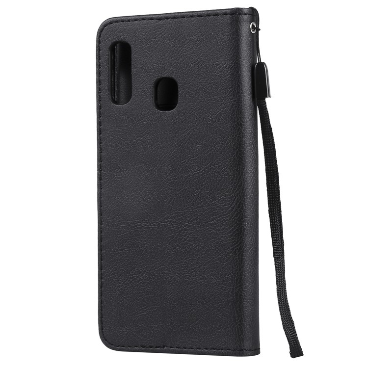 Wallet Leather Stand Case for Samsung Galaxy A20e - Black-3