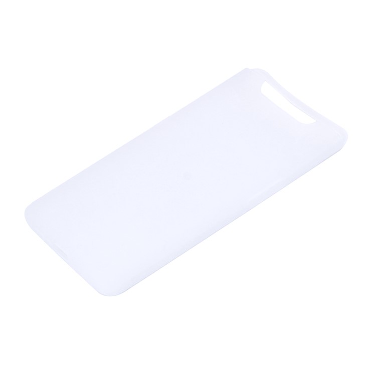 Coquille de Téléphone TPU de Couleur Unie Anti-doigt Pour Samsung Galaxy A80 / A90- Blanc