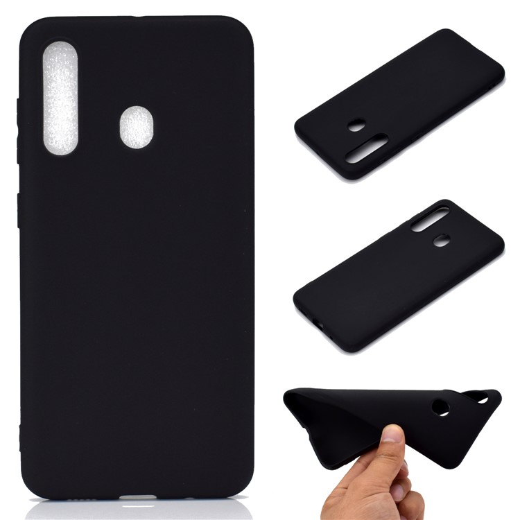 Solid Color Soft Frosted TPU Phone Casing for Samsung Galaxy M40/Galaxy A60 - Black-1