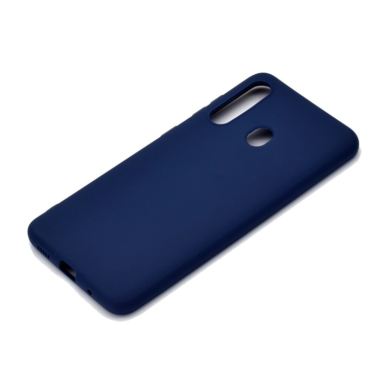 Solid Color Soft Frosted TPU Phone Casing for Samsung Galaxy M40/Galaxy A60 - Dark Blue-3