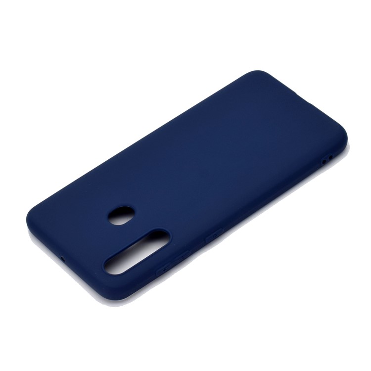 Solid Color Soft Frosted TPU Phone Casing for Samsung Galaxy M40/Galaxy A60 - Dark Blue-4