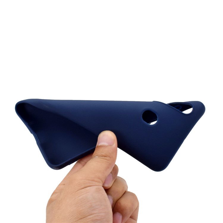 Solid Color Soft Frosted TPU Phone Casing for Samsung Galaxy M40/Galaxy A60 - Dark Blue-5