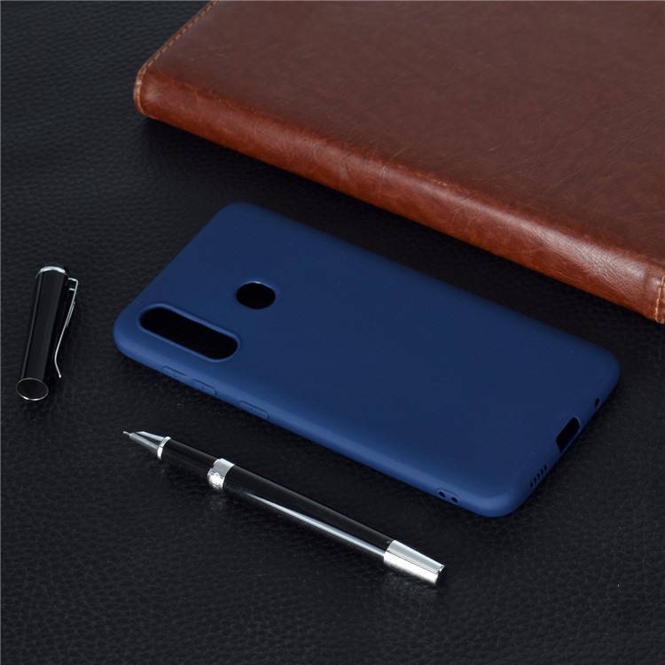 Solid Color Soft Frosted TPU Phone Casing for Samsung Galaxy M40/Galaxy A60 - Dark Blue-6