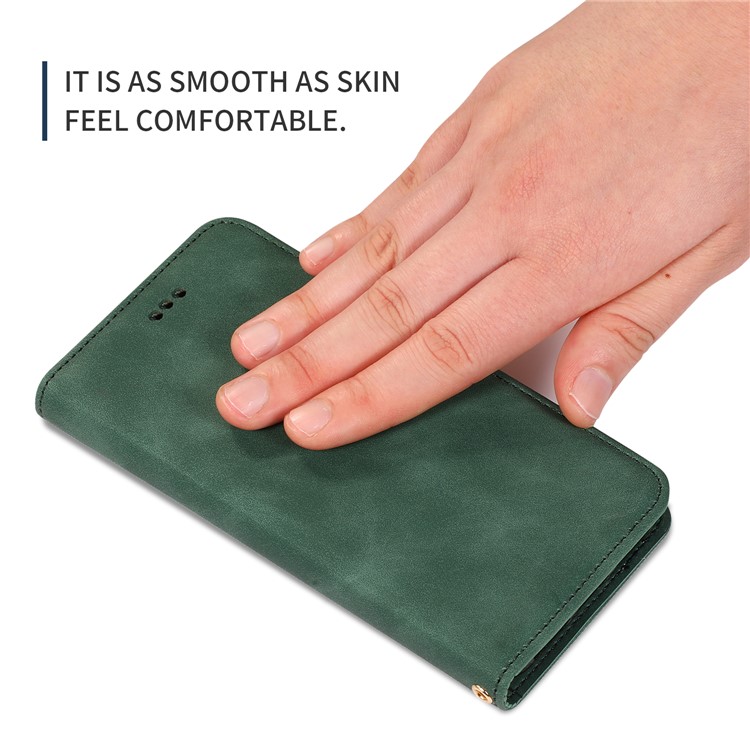 Auto-absorbed Business Style PU Leather Stand Phone Case with Card Slots for Samsung Galaxy Note 10 Pro - Green-7