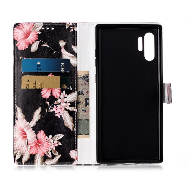 Pattern Printing Wallet Leather Stand Case for Samsung Galaxy Note 10 Plus / Note 10 Plus 5G - Vivid Flowers-3