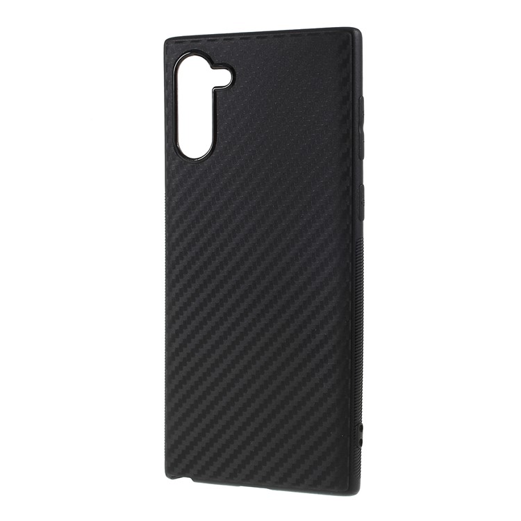 For Samsung Galaxy Note 10 Carbon Fiber TPU Mobile Phone Case Black-2