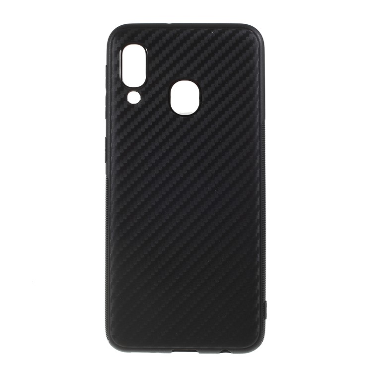 Carcasa De Teléfono Móvil TPU De Fibra De Carbono Para Samsung Galaxy A20e-1