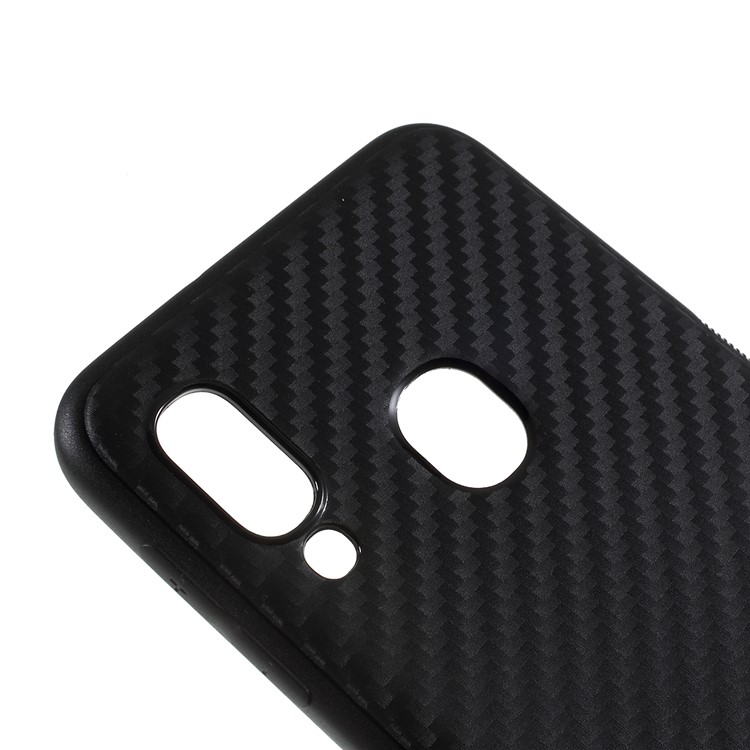 Carcasa De Teléfono Móvil TPU De Fibra De Carbono Para Samsung Galaxy A20e-4