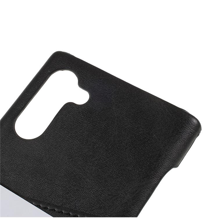 Dual Card Slots PU Leather Coated PC Hard Phone Case Cover for Samsung Galaxy Note 10 - Black-4