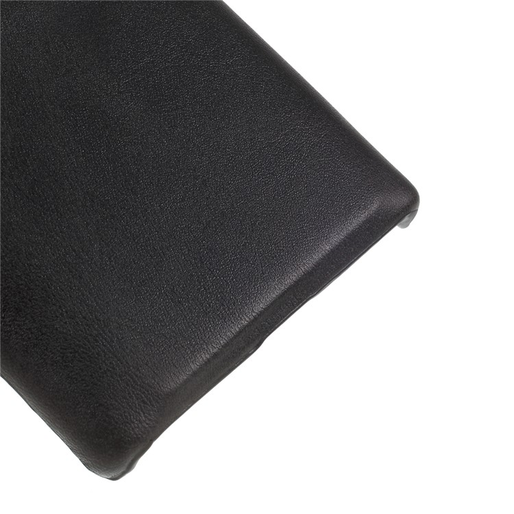 Dual Card Slots PU Leather Coated PC Hard Phone Case Cover for Samsung Galaxy Note 10 - Black-5