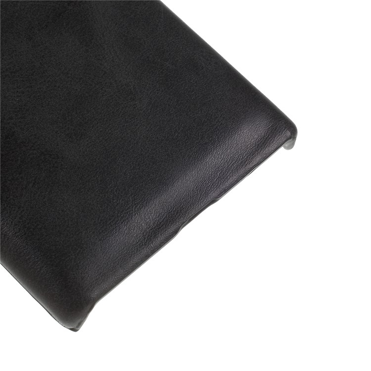 PU Leather Coated PC Hard Phone Case Shell with 2 Card Slots for Samsung Galaxy Note 10 Pro - Black-5
