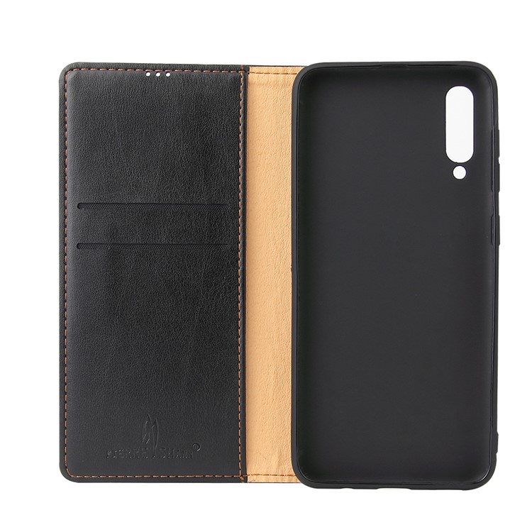 PU Leather + TPU Wallet Cell Phone Casing for Samsung Galaxy A50 - Black-3